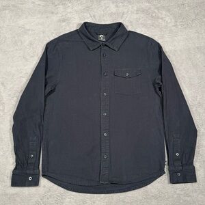 NIKE SB Black Button Up Shirt Mens S Skate Workwear Casual Streetwear Minimalist